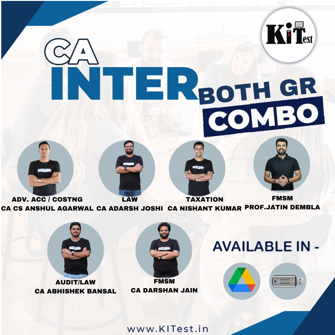 CA Inter Both Group New Syllabus Combo Batch By CA CS Anshul Agrawal, CA Abhishek Bansal, CA Nishant Kumar, CA Darshan Jain, CA Adarsh Joshi ,Prof. Jatin Dembla 